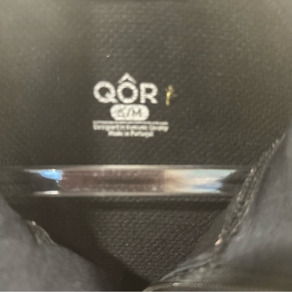 QOR 1/2 Zip Pullover Top Black Small Medium Long Sleeves - Picture 2 of 4